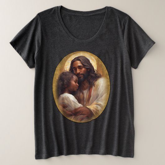 愛し合う プラスサイズTシャツ (デザイン正面)