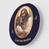 愛し合う ラージ壁時計 (傾斜)