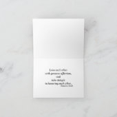 「愛し合う」結婚の札 ノートカード (内部)