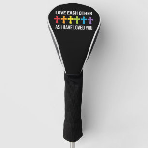 愛し合おう ゲイ プライド LGBTQ レインボー キリスト教 ゴルフヘッドカバー
