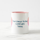 愛し忘れているとは言わないよ感動的 ツートーンマグカップ (中央)