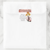 愛し感動的た友情の言葉ステッカー スクエアシール (バッグ)