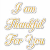 愛し感謝していて感謝して シール (正面)