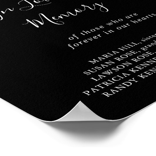 愛し数々のた記憶のサインの中のガーデンカラーの野花 ポスター (角)