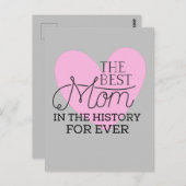 愛し最高のて幸せな母の日 ポストカード (正面/裏面)