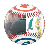 愛し気にて幸せな父の日の野球 野球ボール (裏面)