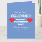 愛し永遠におじいちゃん幸せな父親の日BIG カード (正面)