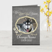 愛し永遠に犬の記念記念の記念品 カード (黄色い花)