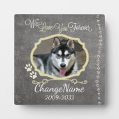 愛し永遠に犬の記念記念の記念品 フォトプラーク (正面)