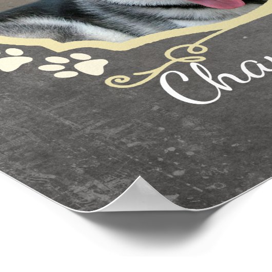 愛し永遠に犬の記念記念の記念品 ポスター (角)