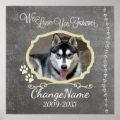 愛し永遠に犬の記念記念の記念品 ポスター (正面)