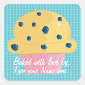 愛し焼いたて、ステッパーソナライズされたカー スクエアシール (正面)