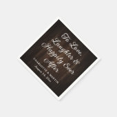 愛し笑い続け幸せに過ごす素朴こと スタンダードカクテルナプキン (角)