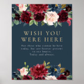 愛し素朴て思い出すブルゴーニュ海軍ブルーフローラ ポスター (正面)