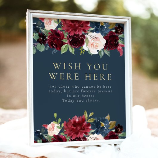 愛し素朴て思い出すブルゴーニュ海軍ブルーフローラ ポスター