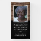 愛し素朴て思い出に木材の写真の墓カバー 横断幕 (縦)