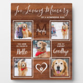 愛し素朴て思い出に木材5写真犬メモリアル フォトプラーク (正面)