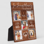 愛し素朴て思い出に木材5写真犬メモリアル フォトプラーク (側面)