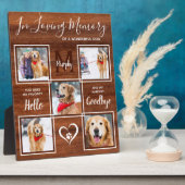 愛し素朴て思い出に木材5写真犬メモリアル フォトプラーク (側面)