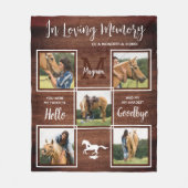 愛し素朴て記憶の馬の記念写真で フリースブランケット (正面)