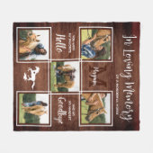 愛し素朴て記憶の馬の記念写真で フリースブランケット (正面(横))