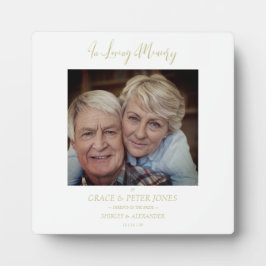 愛し結婚た両親を思い出す記憶の表 フォトプラーク