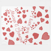 『愛し続ける永遠の毛布』 フリースブランケット (正面(横))