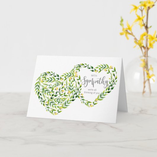 愛し考えるた遺族の哀悼の意 カード (黄色い花)