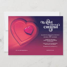 愛し、愛し、愛するために、二つのハート。 案内状