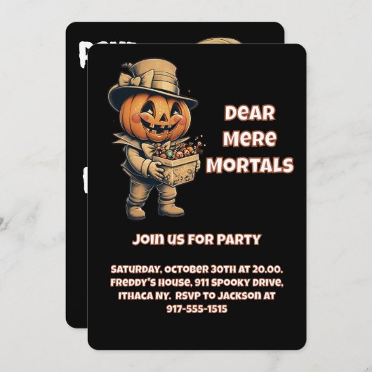 愛すべき一般人よ、勇気を出して参加せよ 招待状 (正面/裏面)