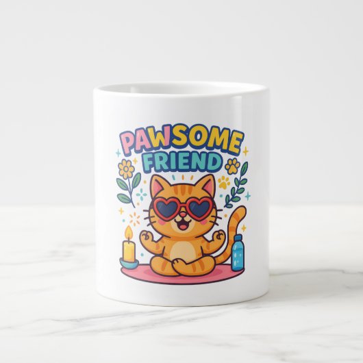 愛すべき友達 すべての猫は愛されるべきだから ジャンボコーヒーマグカップ (正面)