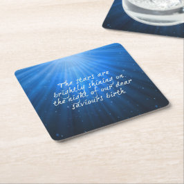 愛すべき救世主の誕生に輝く星たち スクエアペーパーコースター