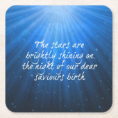 愛すべき救世主の誕生に輝く星たち スクエアペーパーコースター (正面)