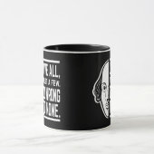 愛すべて信頼いくつかのシェイクスピア引用文のセスピアン マグカップ (中央)