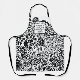 愛すべて、少数を信頼し、誰にも間違った引用文 エプロン