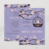 愛すみれ色のブライダルシャワーの招待状の囚人 招待状 (正面/裏面)