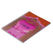 愛するあなたに、メリークリスマスハート ノートブック (左側)