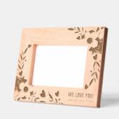 愛するおばあちゃんへの花柄ギフト レーザー彫刻フレーム (左)
