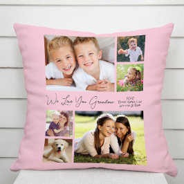 愛するおばあちゃんピンク写真 クッション