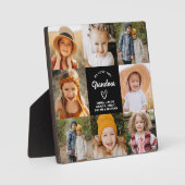 愛するおばあちゃんモダンハートコラージュ フォトプラーク (正面)