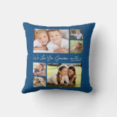 愛するおばあちゃん青い写真 クッション (裏面)