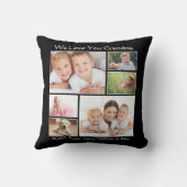 愛するおばあちゃん黒写真 クッション (裏面)