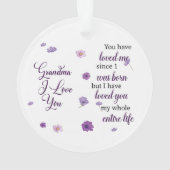 愛するおばあちゃん オーナメント (裏面)