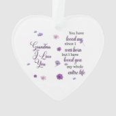 愛するおばあちゃん オーナメント (裏面)