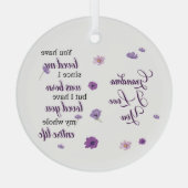 愛するおばあちゃん ガラスオーナメント (裏面)