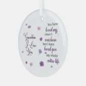 愛するおばあちゃん ガラスオーナメント (正面左)