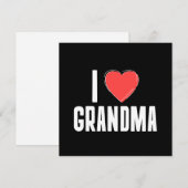 愛するおばあちゃん タイポグラフィー 母の日 カード (正面/裏面)