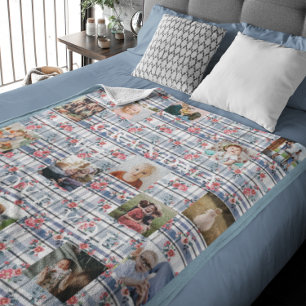 愛するおばあちゃん フローラキルト14写真 フリースブランケット