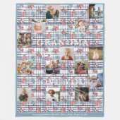 愛するおばあちゃん |フローラキルト14写真 フリースブランケット (正面)