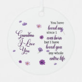 愛するおばあちゃん メタルオーナメント (正面)